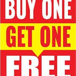 Buy one get one free with equal or lesser value